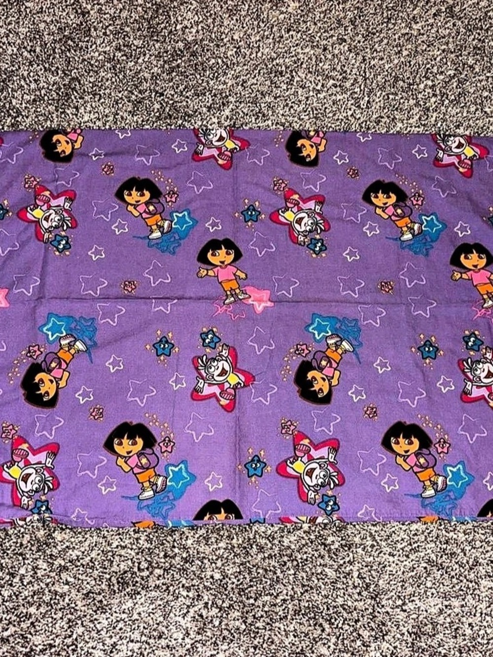Purple Y2K Dora the Explorer pillowcase